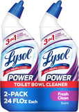 Toilet Bowl Cleaner Gel – Max Strength Disinfecting & Stain-Removing Bathroom Cleaner, Bleach-Free, Atlantic Fresh Scent, 24 oz (2 Pack)