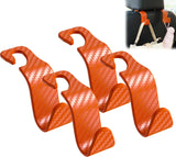 Car Seat Headrest Hooks – Universal 360° Rotating S-Type Storage Hangers for Bags, Coats, and Groceries