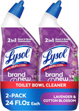 Toilet Bowl Cleaner Gel – Max Strength Disinfecting & Stain-Removing Bathroom Cleaner, Bleach-Free, Atlantic Fresh Scent, 24 oz (2 Pack)