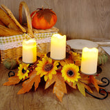 Thanksgiving Harvest Centerpiece – Festive Fall Candle Holder Decor