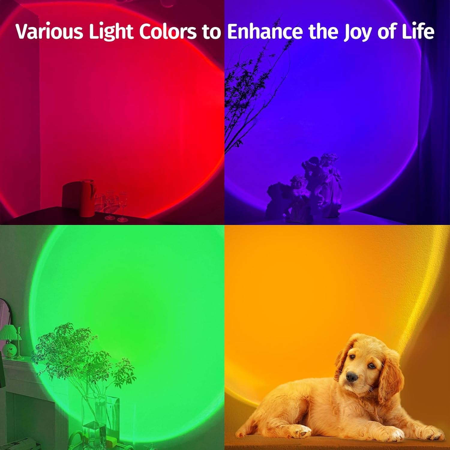 Sunset Lamp Projector with APP & Button Control, 360 Degree Rotation Multiple Colors Changing LED Lamp Night Light, Sunset Light for Bedroom Decor/Party/Christmas Gifts/Tiktok Live/Room Decor