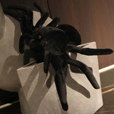 Giant Black Spider Plush – Super Soft Realistic Stuffed Animal for Halloween Decor