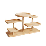 Estante de escalera de madera versátil: estante de exhibición y almacenamiento de varios niveles