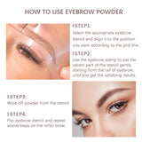 Waterproof Eyebrow Stamp Kit with 10 Stencils – Long-Lasting Brow Shaping Makeup Tool
