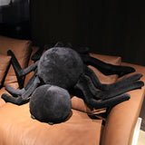 Giant Black Spider Plush – Super Soft Realistic Stuffed Animal for Halloween Decor