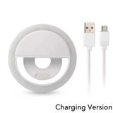 Portable LED Selfie Ring Light – USB Rechargeable Clip-On Fill Light for iPhone, Android & Livestreaming