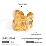 Minimalist Wide Band Ring – 18K Gold Plated Stainless Steel, Waterproof & Chic