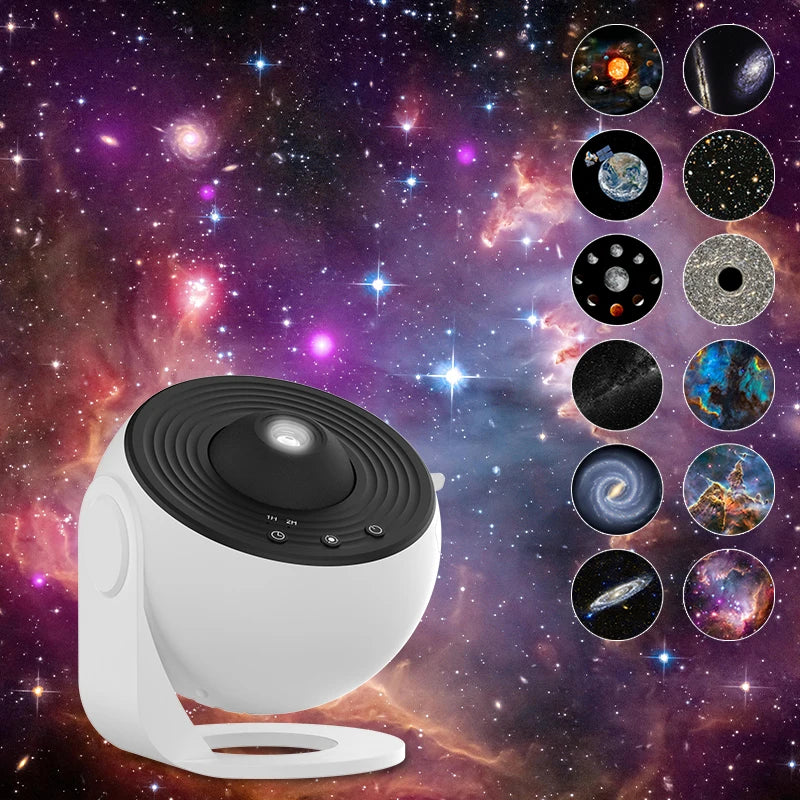 Galaxy Projector Night Light - 360° Rotating Starry Sky & Planetarium for Kids & Adults
