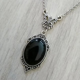 Gothic Black Crystal Butterfly Necklace for Women – Vintage Vampire & Witch Choker Jewelry