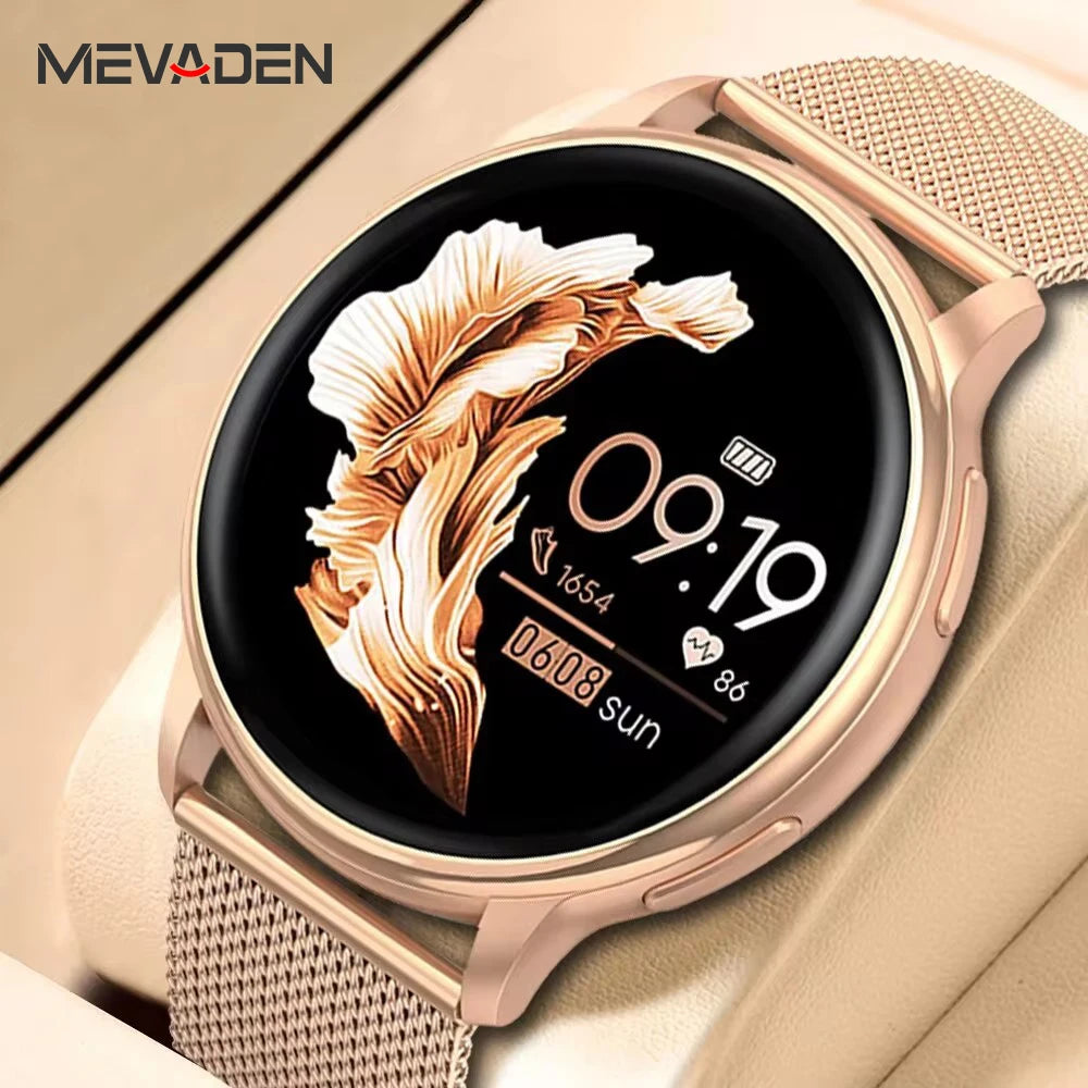Reloj inteligente MEVADEN con llamadas Bluetooth: rastreador de actividad física con monitor de frecuencia cardíaca 