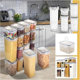Contenedores herméticos para almacenar alimentos con tapa Organizador de despensa Dispensador de cereales Contenedores para cereales Caja de almacenamiento de alimentos Organizador de cocina