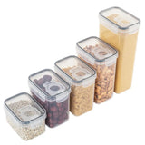 Contenedores herméticos para almacenar alimentos con tapa Organizador de despensa Dispensador de cereales Contenedores para cereales Caja de almacenamiento de alimentos Organizador de cocina