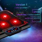 COOLCOLD 17-Inch Gaming Laptop Cooling Pad – Six Fans, LED Screen & Dual USB Ports