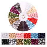 2000-Piece Glass Seed Beads Kit - 12-Color DIY Jewelry Making Set for Bracelets & Necklaces