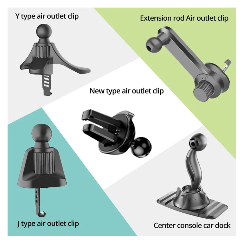 Universal Car Air Vent Clip with 17mm Ball Head – Secure Phone Holder Mount for All Smartphones
