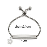 Custom Engraved Couple Name Bracelet – Romantic Stainless Steel Link Design