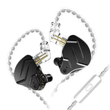 Auriculares intrauditivos híbridos con controladores 1BA + 1DD, conexión por cable de 3,5 mm, diseño de metal y micrófono para sonido HiFi