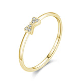Square CZ Engagement Ring – Gold-Plated 925 Sterling Silver Wedding Band