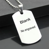 Custom Engraved Stainless Steel Dog Tag – Personalized Military Pendant with Chain