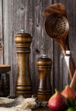 Classic Oak Wood Pepper & Spice Grinder Set – Adjustable Ceramic Grinding Mills