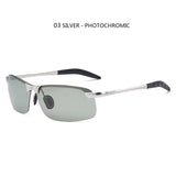 Men's Photochromic Polarized Sunglasses – UV400 Adaptive Lenses for Driving & Sports