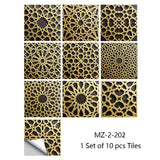 Mandala Crystal Hard Film Tiles Wall Stickers – Waterproof PVC Peel & Stick Decals for Kitchen, Bathroom, and Home Decor