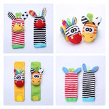 Soft Plush Baby Rattle Toy Set – Wrist & Foot Rattles for Newborns (0–24 Months)