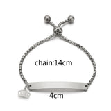Custom Engraved Couple Name Bracelet – Romantic Stainless Steel Link Design