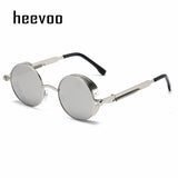 Metal Steampunk Round Sunglasses – Vintage Designer Shades for Men & Women