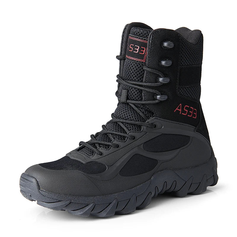 Men’s Lace-Up Desert Boots – Breathable Microfiber Ankle Boots for Spring & Autumn