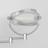 Wall-Mounted LED Makeup Mirror with 5X Magnification – Adjustable Touch Dimming Mirror