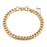 Stainless Steel Punk Chain Bracelet – Unisex Chunky Link Jewelry