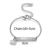 Custom Engraved Couple Name Bracelet – Romantic Stainless Steel Link Design