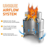 Ultralight Stainless Steel Wood Burning Camping Stove for Outdoor Adventures