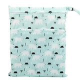 [Sigzagor] Bolsa seca y húmeda con dos cremalleras para pañales de bebé, impermeable, reutilizable, 36 cm x 29 cm