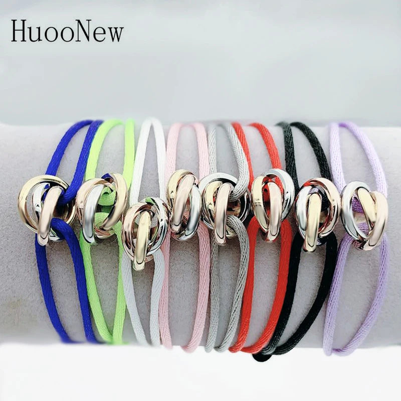 Pulsera de cadena de cuerda unisex de moda: joyería de acero inoxidable elegante y duradera