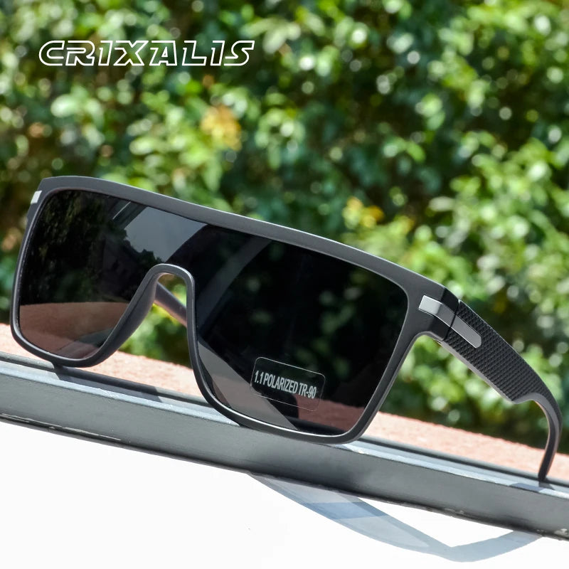 Fashion Polarized Sunglasses – Oversized Square Frame, UV Protection & Anti-Glare Lenses