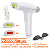 2-in-1 IPL Laser Hair Removal Device - Permanent At-Home Hair Remover for Face & Body