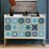 Mandala Crystal Hard Film Tiles Wall Stickers – Waterproof PVC Peel & Stick Decals for Kitchen, Bathroom, and Home Decor