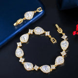 Elegant Water Drop Cubic Zirconia Tennis Bracelet for Women