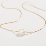 2-Layer Freshwater Pearl Choker Necklace – Stainless Steel Chain with Oval Pearl Charms