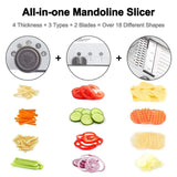 Adjustable Stainless Steel Mandoline Slicer – Multi-Function Vegetable Cutter & Grater
