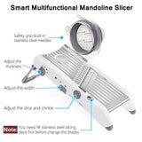 Adjustable Stainless Steel Mandoline Slicer – Multi-Function Vegetable Cutter & Grater
