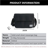 Compact Oxford Canvas Messenger Bag – Unisex Crossbody Shoulder Satchel for Everyday Use