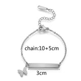 Custom Engraved Couple Name Bracelet – Romantic Stainless Steel Link Design