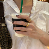 E.B.belle Tarnish-Free 18K Gold Plated Stainless Steel Knuckle Ring – Minimalist 2mm, 4mm, 6mm Wedding Band for Women