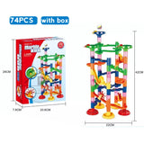 DIY Marble Run Race Track Building Set – 105-Piece Educational STEM Toy for Kids