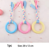 TPR Knot Dog Chew Toys - Bite-Resistant Dental Toys for Small Dogs (3-Pack)