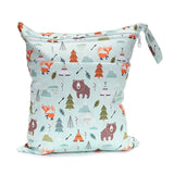 [Sigzagor] Bolsa seca y húmeda con dos cremalleras para pañales de bebé, impermeable, reutilizable, 36 cm x 29 cm