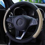 Universal Faux Leather Steering Wheel Cover – Breathable, Skidproof & All-Season Fit (38cm)